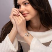 Bracelet Personnalisé Prénom Liens du Cœur – Argent 925