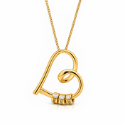 Ties of the Heart Diamond Name Necklace [18K Gold Plated]