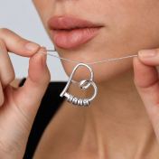Ties of the Heart Diamond Name Necklace [Silver]