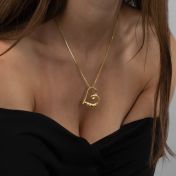 Banden van het Hart Naam Ketting [18K Goud Vermeil]