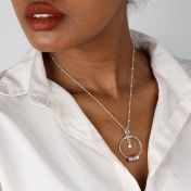 Special Ties Name Necklace with a Diamond [Sterling Silver]