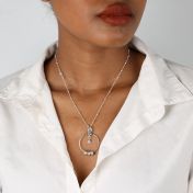 Special Ties Name Necklace with a Diamond [Sterling Silver]