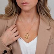 Banden van het Hart Naam Ketting [18K Goud Verguld]