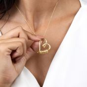 Banden van het Hart Naam Ketting [18K Goud Verguld]