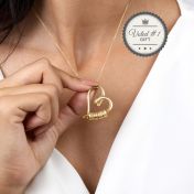 Banden van het Hart Naam Ketting [18K Goud Verguld]