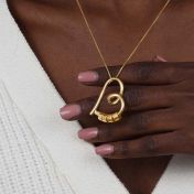 Banden van het Hart Naam Ketting [18K Goud Verguld]