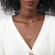 Banden van het Hart Naam Ketting [18K Goud Verguld]