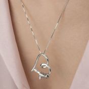 Ties of the Heart Name Necklace with 0.3ct Diamond [Sterling Silver]