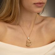 Ties of the Heart Name Necklace with 1ct Diamond [18K Gold Plated]