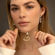 Ties of the Heart Name Necklace with 1ct Diamond [18K Gold Plated]