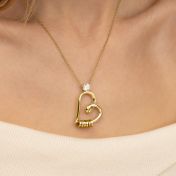 Ties of the Heart Name Necklace with 1ct Diamond [18K Gold Plated]