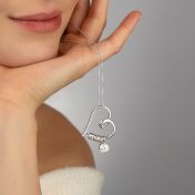 Ties of the Heart Name Necklace with 1ct Diamond Charm [Sterling Silver]