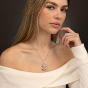 Ties of the Heart Name Necklace with 1ct Diamond [Silver]