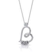 Ties of the Heart Name Necklace with 1ct Diamond [Silver]