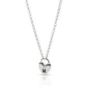 Ties Of The Heart Initials Diamond Necklace [Sterling Silver]