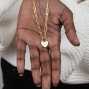 Collana Sblocca il Mio Cuore con Iniziali [Oro Vermeil 18kt]
