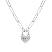 Liebesschloss Kette mit Buchstaben [Sterlingsilber]