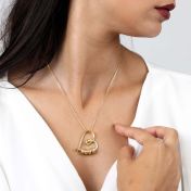 Banden van het Hart Naam Ketting [18K Goud Verguld]