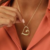 Banden van het Hart Naam Ketting [18K Goud Verguld]
