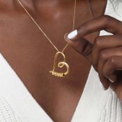 Banden van het Hart Naam Ketting [18K Goud Verguld]