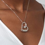 Ties of the Heart Name Necklace [Silver]