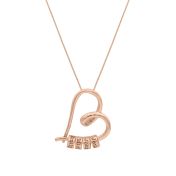 Cuenta Extra para el Collar de Nombres Lazos de Corazón [Bañado en Oro Rosa de 18K]