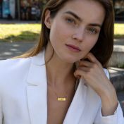 Tijdloze Vlek Kaart Ketting [18K Goud Verguld]