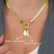 Emma Circle Milanese Chain Necklace [18K Gold Plated] - with Name Charms