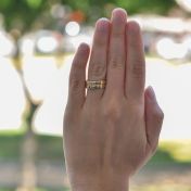 Talisa Name and Birthstone Ring [Gold Plated]