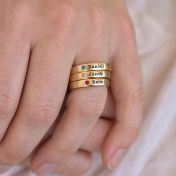 Talisa Name and Birthstone Ring [Gold Plated]