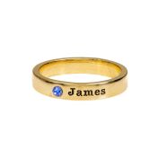 Talisa Name and Birthstone Ring [Gold Plated]