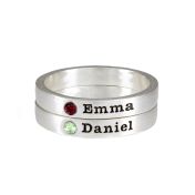 Talisa Naam en Geboortesteen Ring [Sterling Zilver]