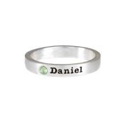 Talisa Naam en Geboortesteen Ring [Sterling Zilver]