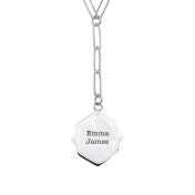 Ware Noorden Kompas Schakel Ketting met Naam [Sterling Zilver]