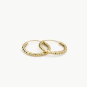 Twisted Hoop Earrings [14K Solid Gold]