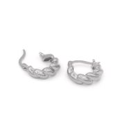 Twisted Style Hoop Earrings [Sterling Silver]