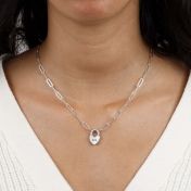 Liebesschloss Kette mit Buchstaben [Sterlingsilber]