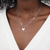 Liebesschloss Kette mit Buchstaben [Sterlingsilber]