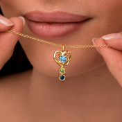 Ties of Love Frame Birthstone Necklace [18K Gold Vermeil]