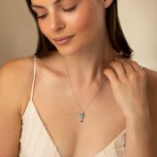 Ties of Love Frame Birthstone Necklace [Silver]