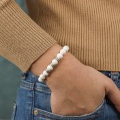 Bracciale Classico da Donna in Tridacne Bianca [Argento 925]