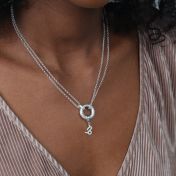 Sterrenbeeld Bedel met Kristallen [Sterling Zilver]
