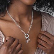 Sterrenbeeld Bedel met Kristallen [Sterling Zilver]
