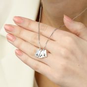 Mirella Kette mit Sternzeichen Charms  [Sterlingsilber]
