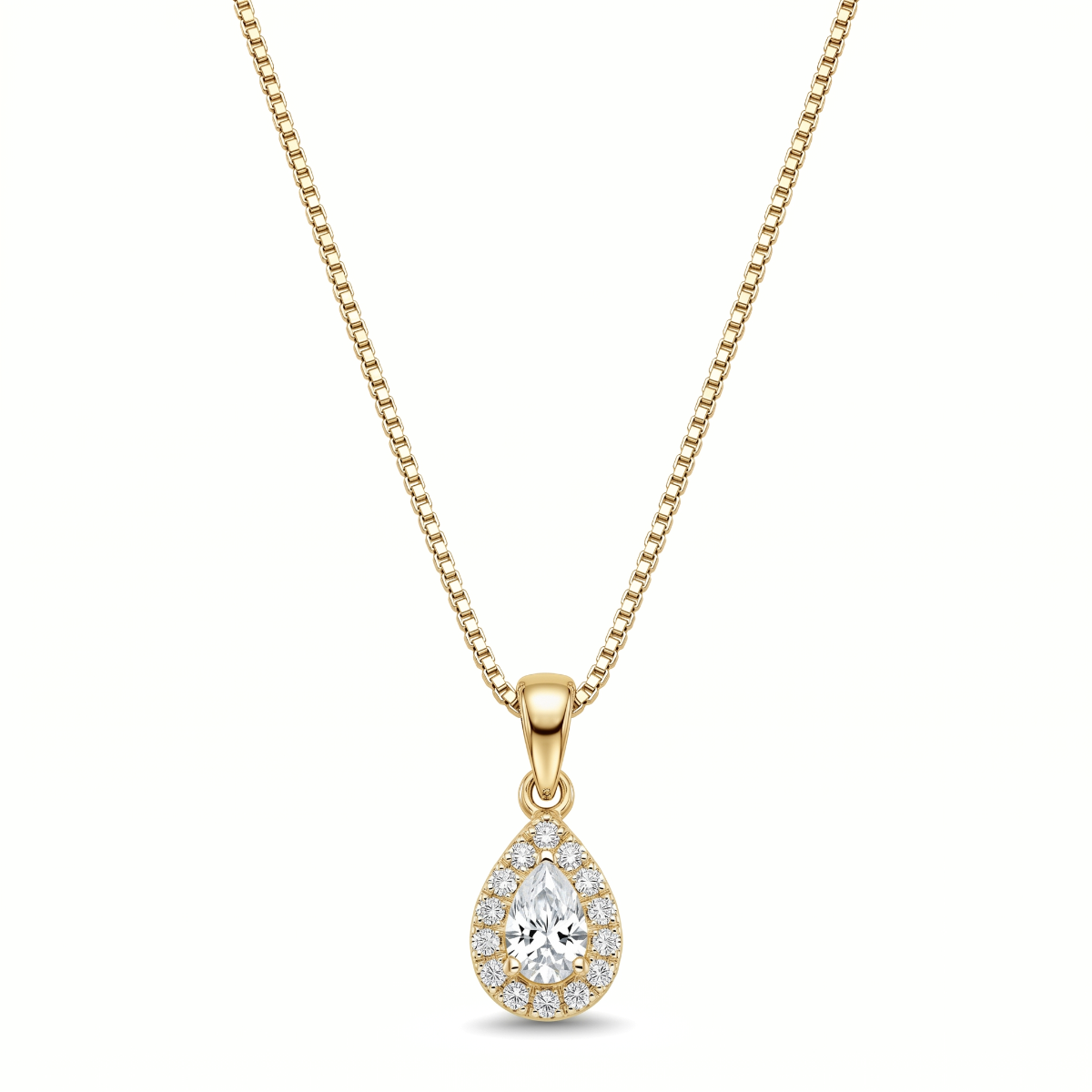 Enchanted Pavé Dewdrop Necklace [Gold Plated]