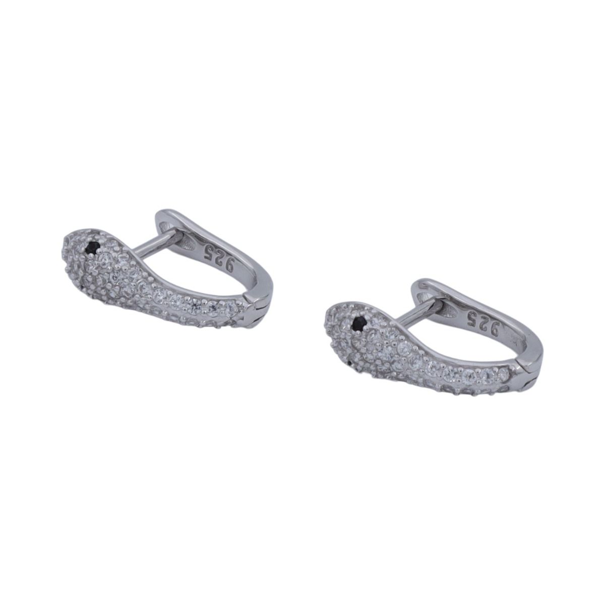 Huggie Serpent Earrings [Sterling Silver]