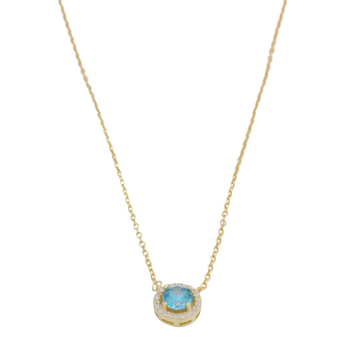 Blue Radiance Necklace [18K Gold Plated]