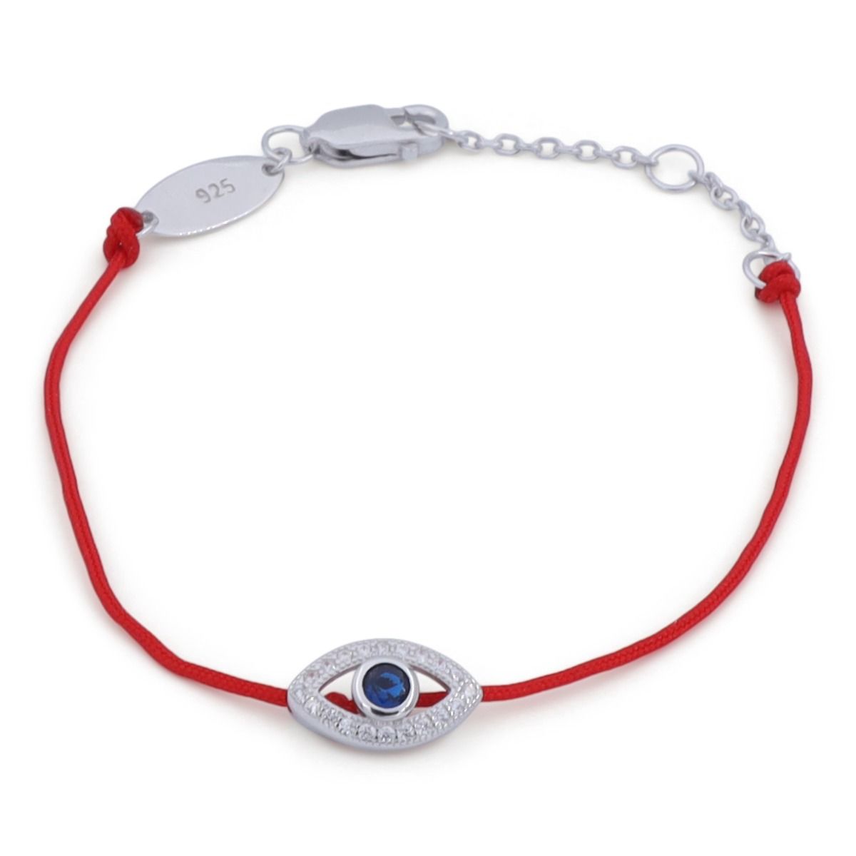 Evil Eye Thread Bracelet [Sterling Silver]