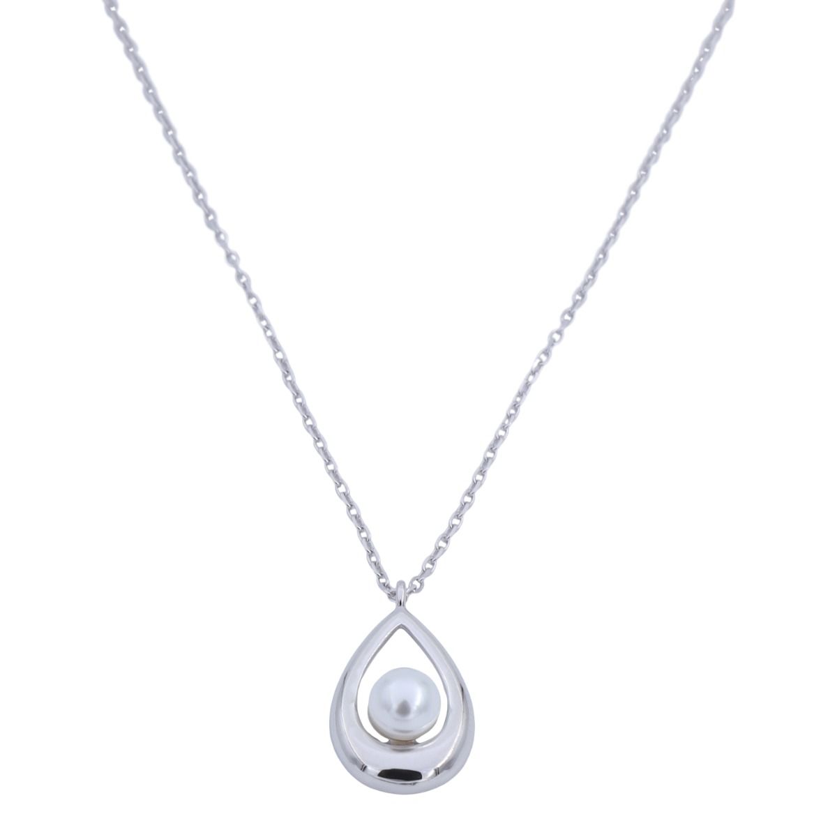 Pearl Drop Necklace [Sterling Silver]