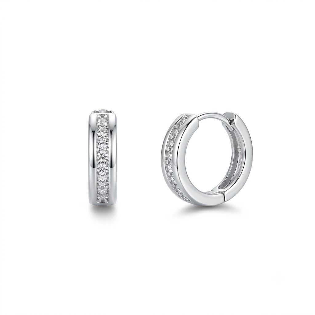 Shimmer Huggie Earrings